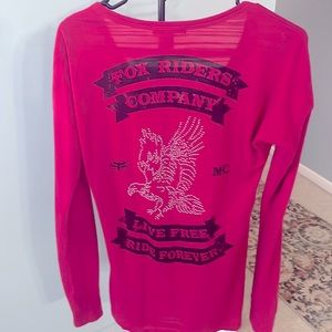 FOX Riders Co. Long sleeve Tee. Slightly sheer
